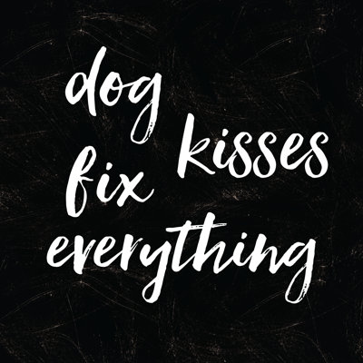 Dog Kisses - Wrapped Canvas Print