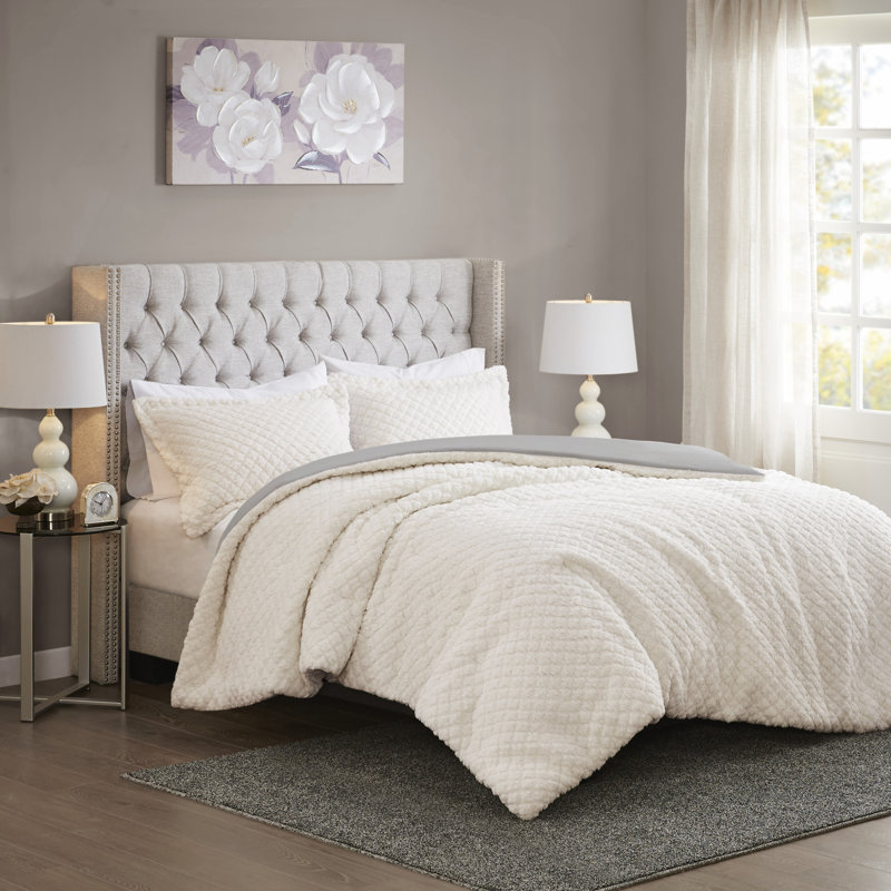 Adler Sherpa Reversible Comforter Set, Twin Comforter + 2 Shams