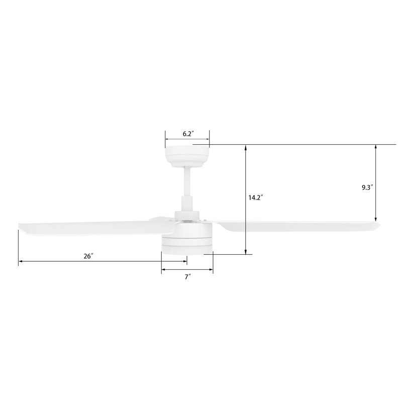Atticus 52'' Smart Ceiling Fan with Remote, Light Kit Included,Works with Google Assistant and Amazon Alexa,Siri Shortcut.