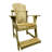 Adirondack Balcony/Pub Chair with Built on Footrest – Premium Pressure-Treated Pine, Elevated Outdoor Seating for better views over Deck, Porch, or Balcony Railings. Made in the USA