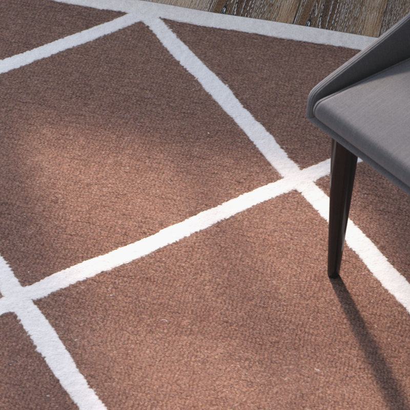 Sanyla Hand Tufted Wool Geometric Rug, Runner 2'6" x 8'