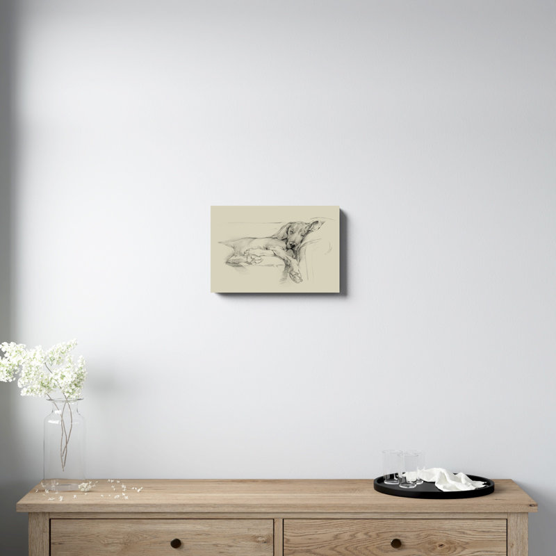 «Dog Days I» par Ethan Harper, reproduction de peinture acrylique, H 12 po x l 18 po, Toile tendue, Sans cadre
