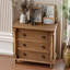 Commode de style champêtre à 3 tiroirs avec colonnes tournées