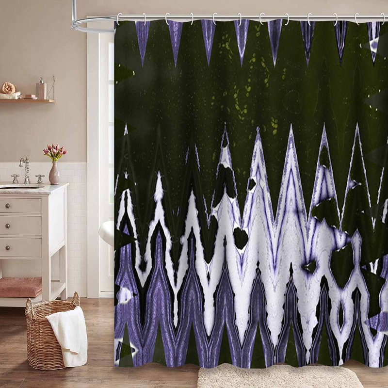 Rideau de douche bleu imperméable, rideaux de douche pour la salle de bain avec 12 crochets, 72" L x 84" W
