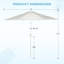 Parasol d'extérieur 9 pi 9 pi-945451380
