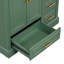 Meuble-lavabo traditionnel vert 36 po (lavabo non inclus) [armoire seulement], meuble-lavabo