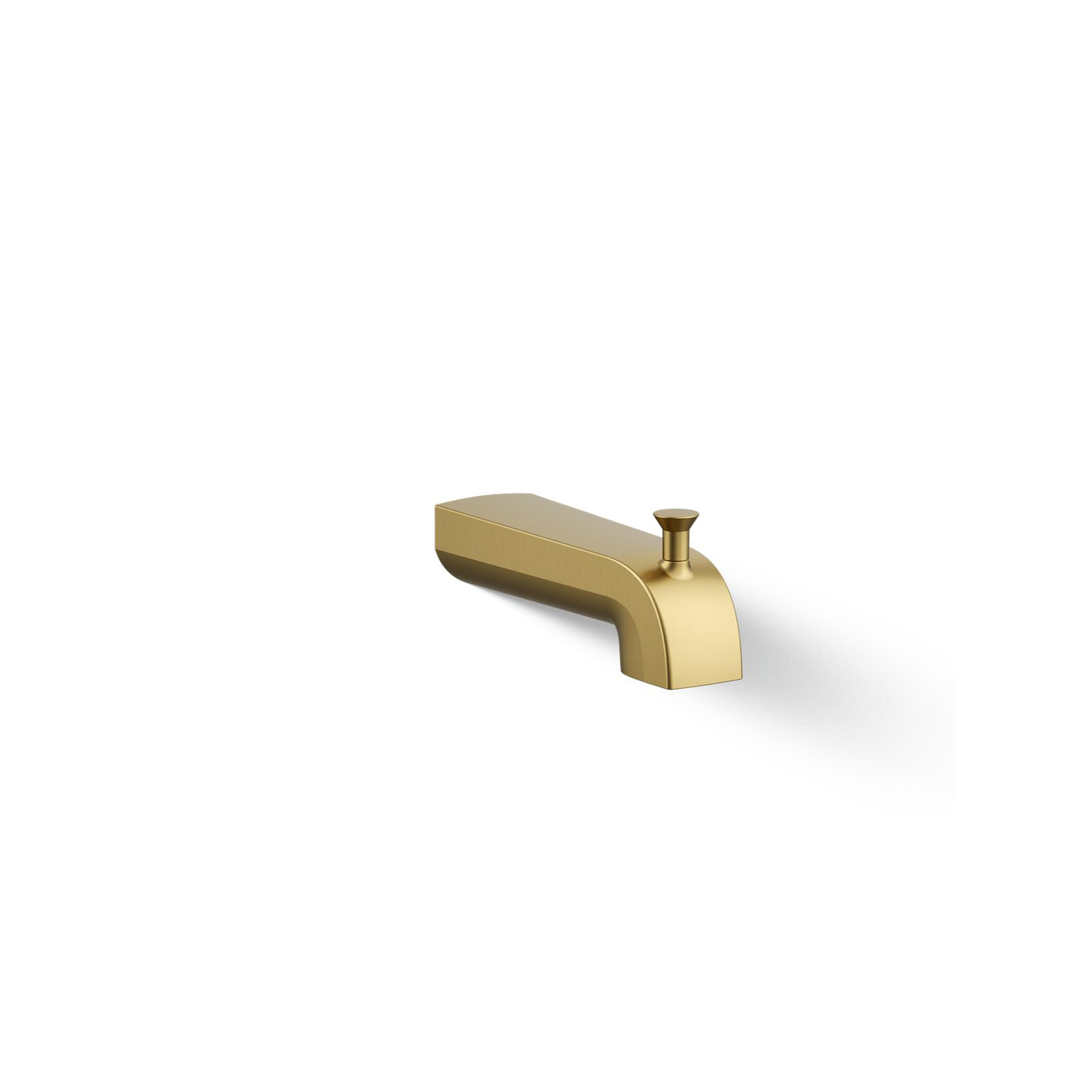 Pitch Wall-Mount Diverter Bath Spout, Vibrant Brushed Moderne Brass