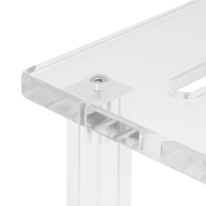 Acrylic Shower Bench With Storage Shelf