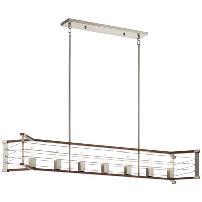 Cais Industrial Style 7 Light Linear Chandelier