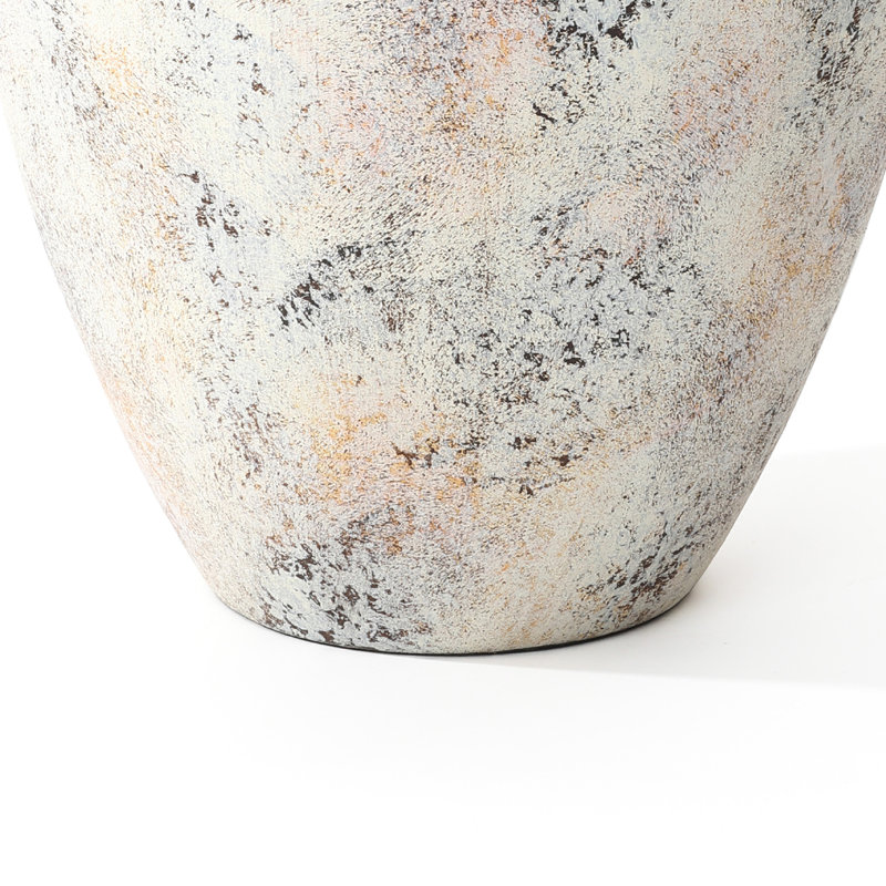 Tannehill 15.2" H Handmade Stoneware Jar Vase, Rustic Decorative Vase for Home Decor, 15.2" H x 11" W x 11" D