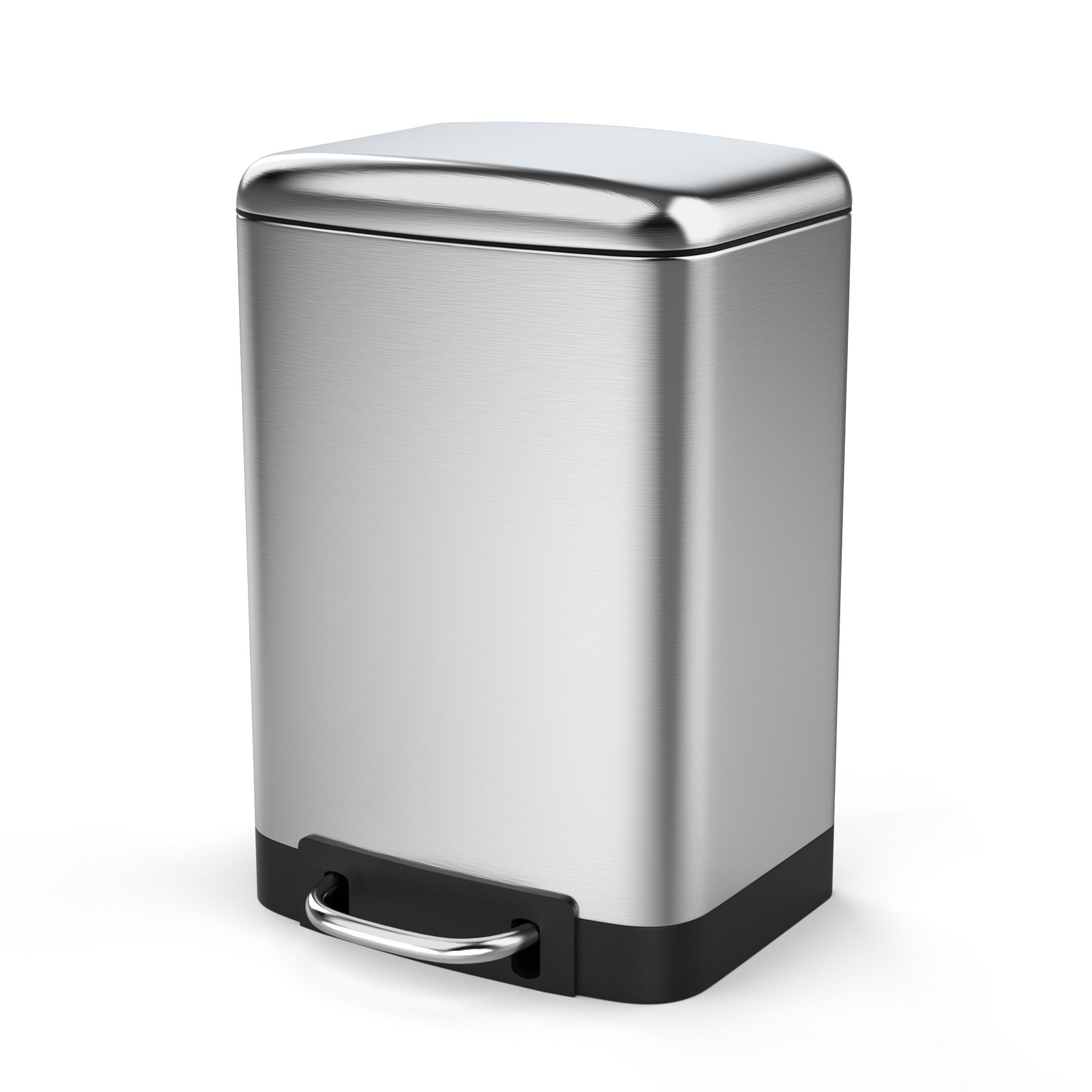 50 Liter SoftStep Stainless Steel Kitchen Trash Can, Size: 13 Gal