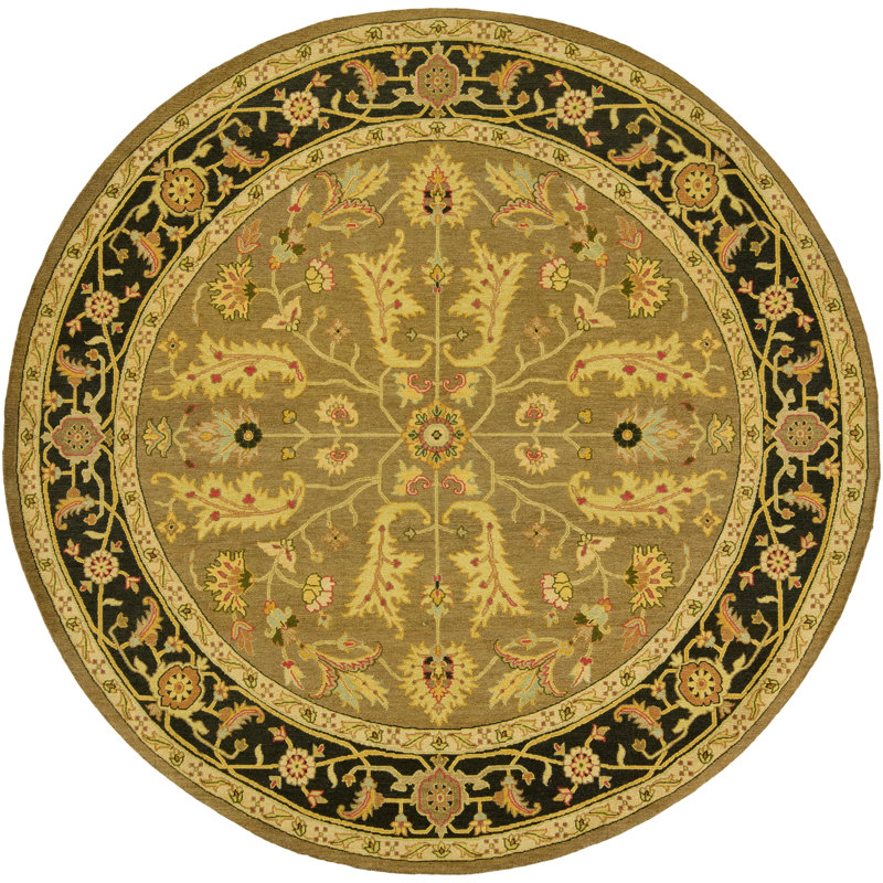 Pooja Wool Area Rug, Round 7'9"