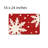 Red White Snowflake Design Bath Mat For Bathroom, 16 X 24