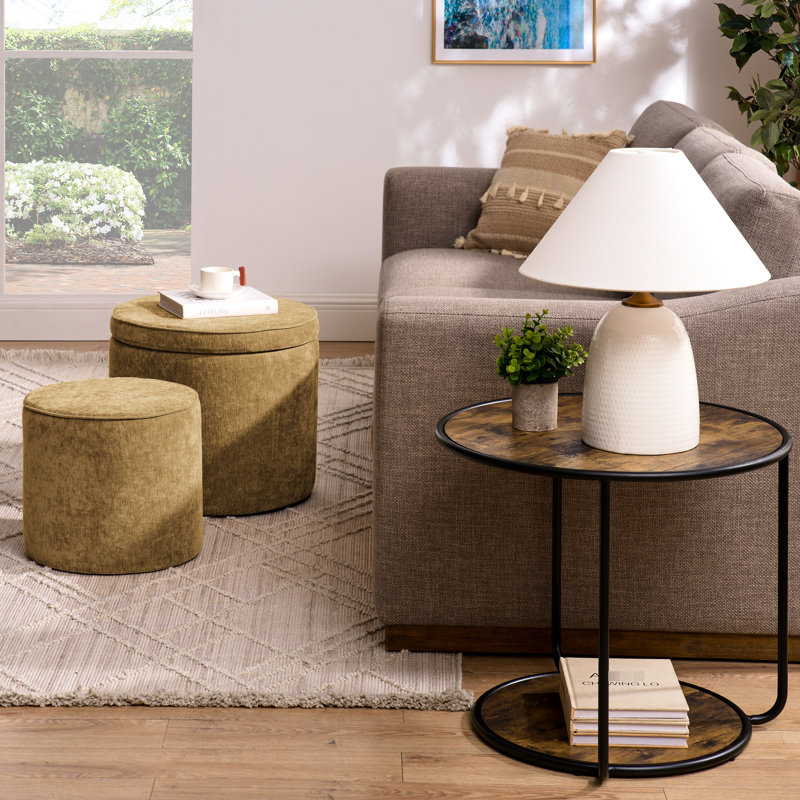 Table avec rangement et superbe espace de design innovant, Jaune foncé