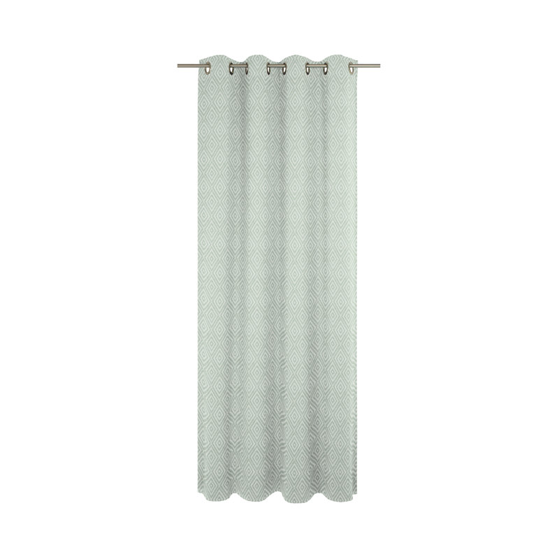 Abelard Room Darkening Curtains Single Panel, 145cm H x 132cm W, Green