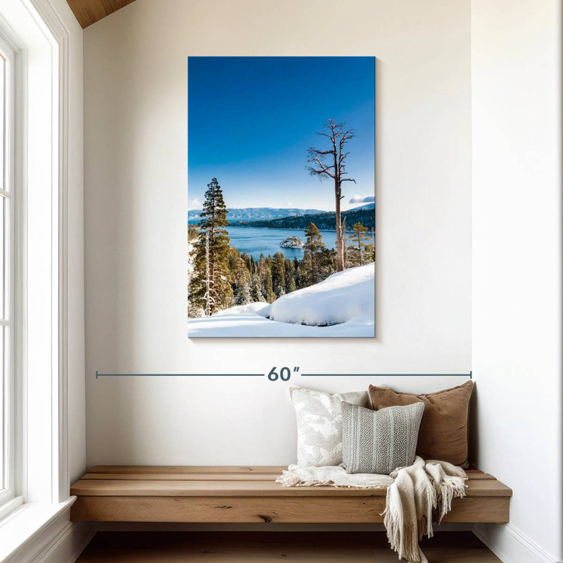 Alvord, paysage enneigé du lac Emerald Bay, H 45 po x l 30 po