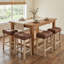 Set Of 4 Counter Height Upholstered Bar Stools, Ergonomic Streamlined Curved Saddle Seat With Extra Thick High-Resilience Soft Sponge Padding