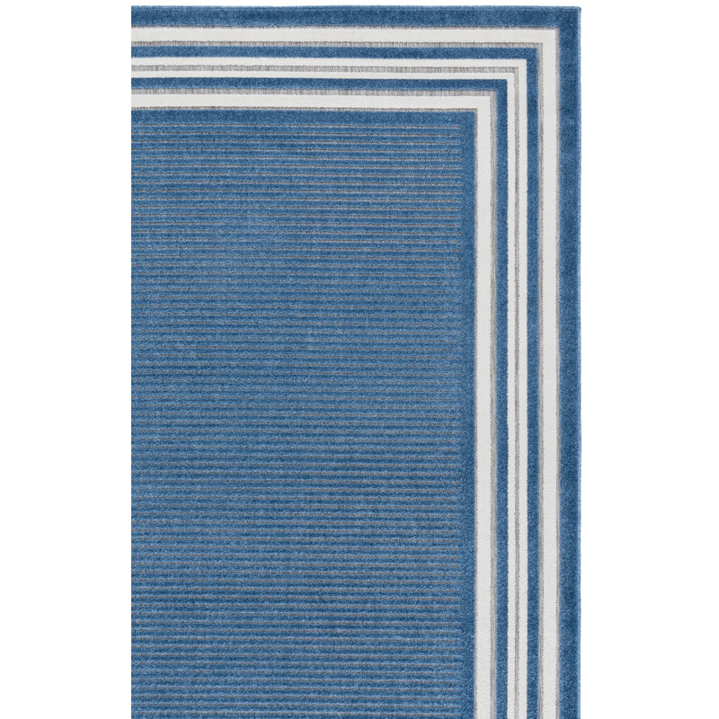 Doresha 303 Area Indoor/Outdoor Area Rug In Light Blue / Ivory, Square 6'7"