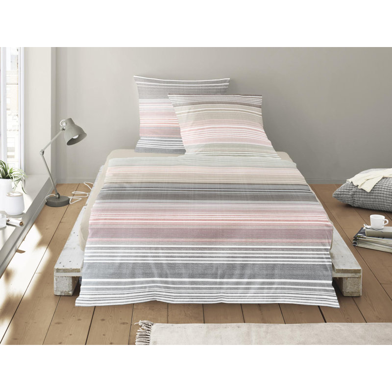 Cotton Modern Contemporary Duvet Cover Set, 155 x 220 cm + 90 x 90 cm, Pastel