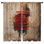 Rideaux de fenêtre rouges abstraits à coups de pinceau abstraits transparents et obscurcissants - 2 panneaux
