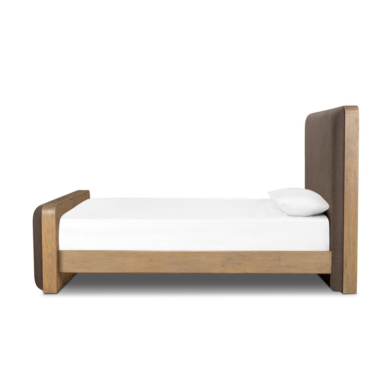 Pierce Upholstered Bed, Savoy Coffee/Light Brown, Queen