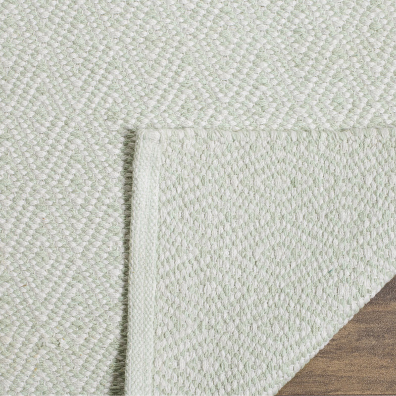 Dryden Hand Woven Cotton Geometric Rug, Round 6'