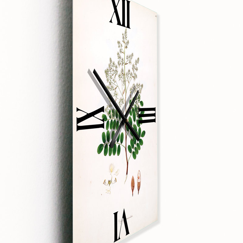 Horloge murale rétro Vintage Botanicals, Grand