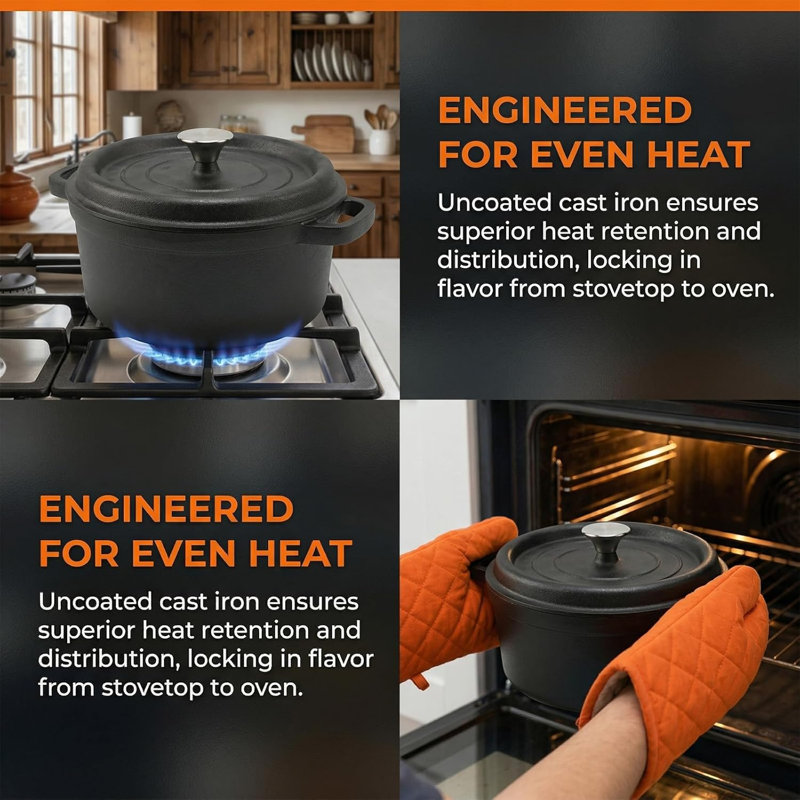 HONGKONGDISHUELECTRONICTECITED Cast Iron Dutch Oven