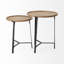 Table de bout ronde 24 "en bois massif brun