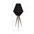 Metal 27" Tripod Table Lamp, Black - 12" x 12" x 27"