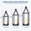 Lanterns Decorative Candles- Tall Black Metal Candle Lanterns Set of 3- Modern Farmhouse Decor for Indoor, Outdoor, Tabletop, Porch-136866025