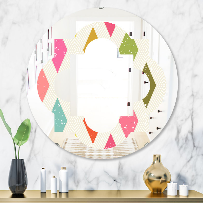 Miroir mural éclectique Quatrefoil Diamond III, H 31,5 po x l po