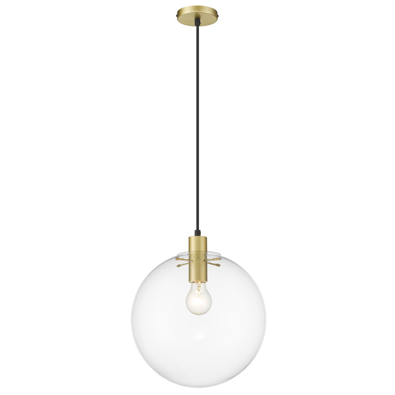 Neston 1 - Light Single Pendant, Gold, 155cm H x 30cm W x 30 cm D