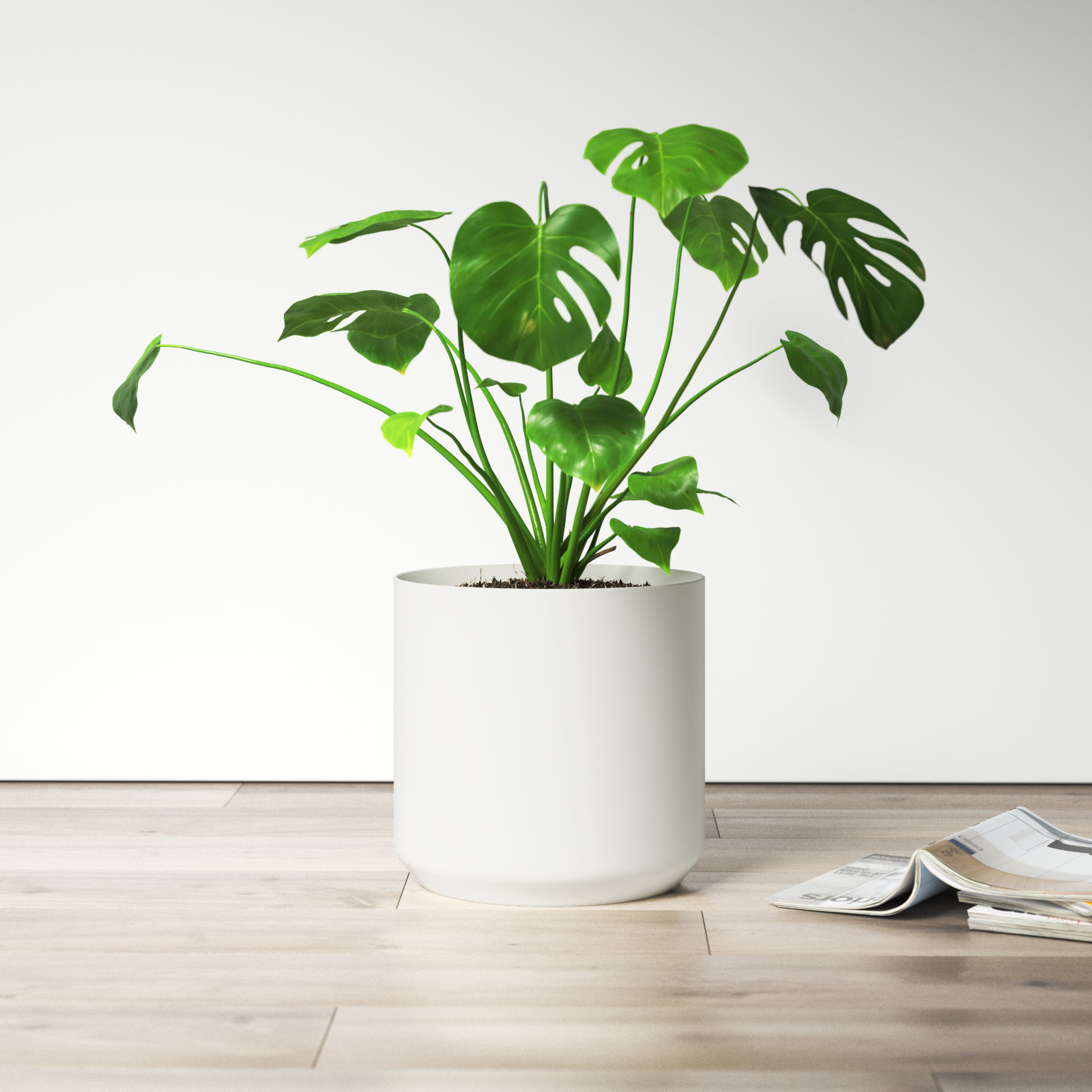 Parsons 3" Ceramic Pot Planter, White, 2.75" H x 3.25" W x 3.25" D