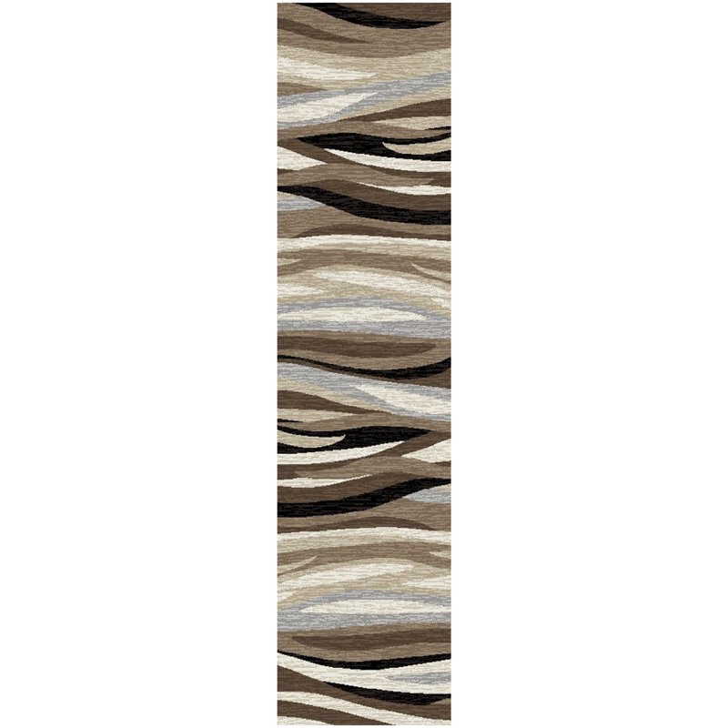 Tapis brun Tacoma Impuse, Tapis de couloir 2 pi 3 po x 7 pi 7 po