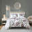 Comforter Set Cal King / King Size, Cal King Floral With Bed Sheets, Soft Brushed Microfiber, Elegant Mauve & Green Design, Hypoallergenic & Machine Washable-122444116-122444121