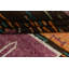 Tapis brun en laine noué à la main de conception unique 9 pi 9 po x 14 pi 7 po