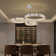 D15.7''x D23.6''x D31.5'',3 Layer Ceiling Pendant Lamp Ring Embedded Led  Dimmable 2700k-6000k