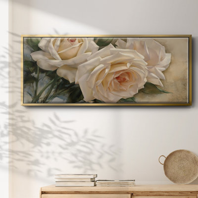 La Roseraie I- Framed Canvas