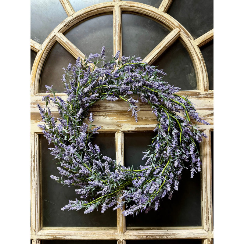 Couronne artificielle lavande sauvage mauve