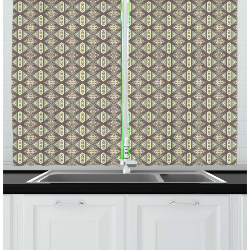 Geometric Kitchen Curtain