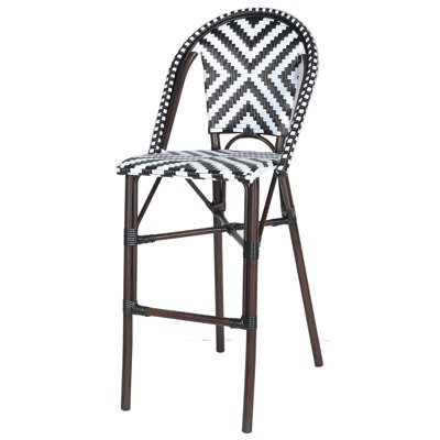 Aluminum Woven Bistro Barstool