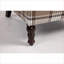 Chaise d'appoint rembourrée rayée bleu ciel et blanc cassé, fauteuil à garniture cloutée en argent brossé rétro pour salon, siège pour adulte