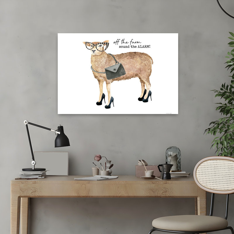 «Off The Farm Sheep», art contemporain fantaisiste, H 16 po x l 24 po