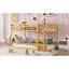 Lit superposé simple au-dessus d'un lit superposé en bois massif, lit au sol avec, peu encombrant et convertible pour l'organisation de la chambre à coucher, tablette de rangement pleine longueur avec garde-corps, super petits dortoirs, rangement sur mezzanine, 3 marches de 250 lb