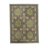 Hand-Knotted High-Quality Multi-Colored and Rust Area Rug
