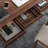 North American walnut desk with drawers