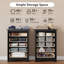 Commode haute noire 5 tiroirs, commode verticale en bois avec glissières lisses et ensemble anti-basculement, rangement pour vêtements de chambre-636686212-636686213