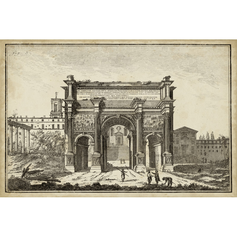Roman Antiquities III - Wrapped Canvas Art Prints, 30cm H x 46cm W x 3.8cm D