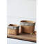 Ensemble de 2 pots à fleurs rectangulaires avec garniture géométrique